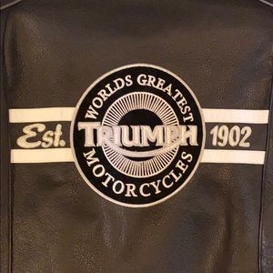 Triumph Motorcycle Jacket black leather